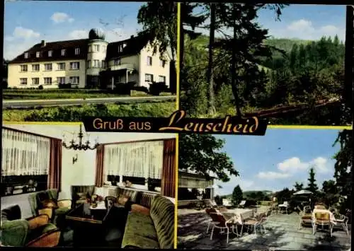 Ak Leuscheid Windeck im Rhein Sieg Kreis, Christliches Hilfswerk, Kurheim Westerwald, Terrasse