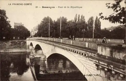 Ak Besançon Doubs, Pont de la Republique