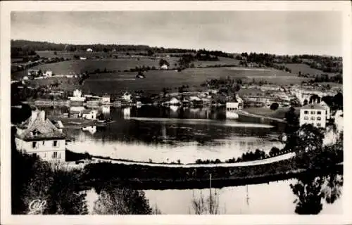 Ak Le Lac de Chaillexon Villers le Lac Doubs, Douanes Francaise et Suisse