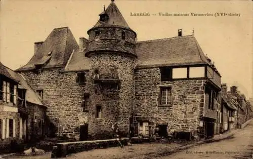 Ak Lannion Côtes d’Armor, vieilles maisons Vermerrien