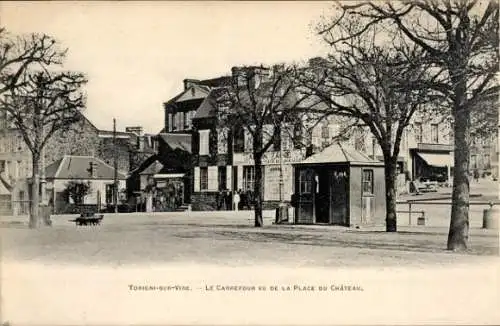 Ak Torigni sur Vire Manche, Carrefour vu de la Place du Chateau