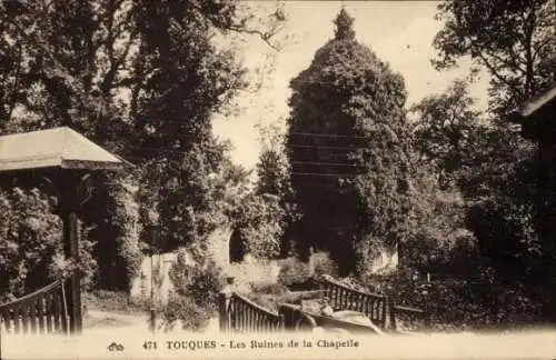 Ak Touques Calvados, Ruines de la Chapelle