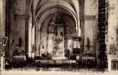 Ak Meymac Corrèze, Interieur de l'Eglise