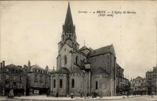 Ak Brive la Gaillarde Corrèze, Kirche St-Martin