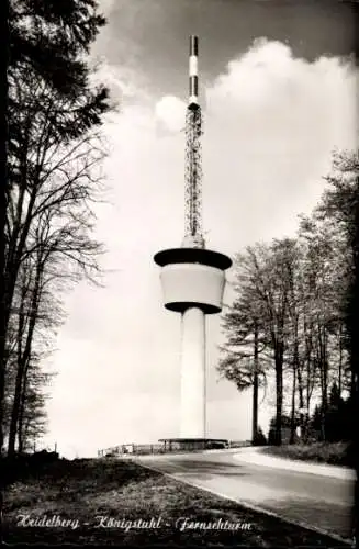 Ak Heidelberg am Neckar, Königstuhl, Fernsehturm