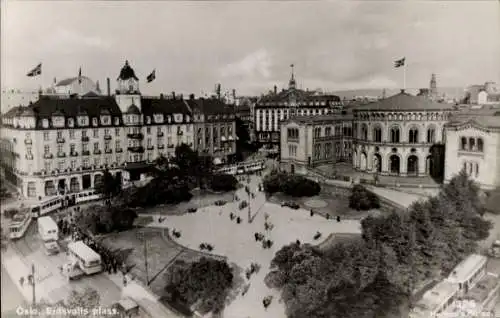 Ak Oslo Norwegen, Eidsvools plass.