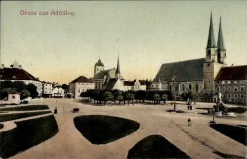 Ak Altötting in Oberbayern, Gnadenplatz, Gnadenkirche