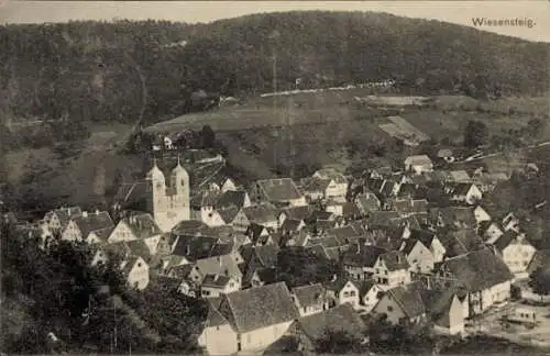 Ak Wiesensteig in Württemberg, Gesamtansicht, Kirche