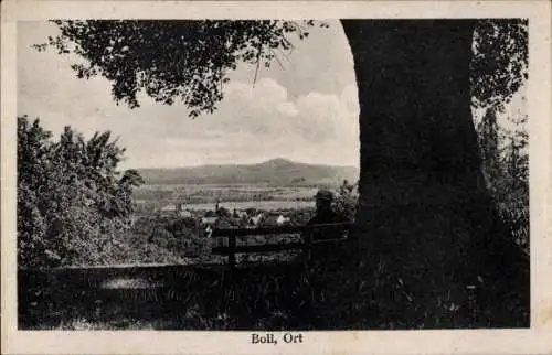 Ak Bad Boll in Württemberg, Panorama, Sitzbank, Baum