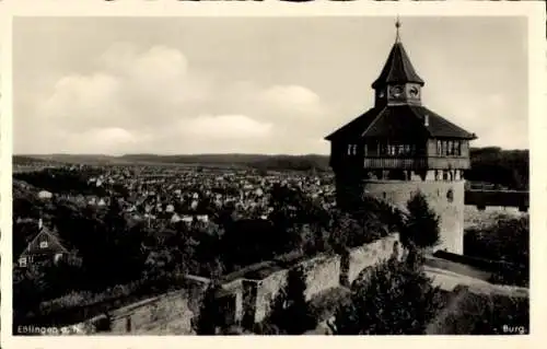 Ak Esslingen am Neckar, Turm, Mauer