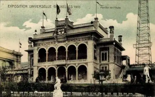 Ak Brüssel Brüssel, Weltausstellung 1910, Italienischer Pavillon