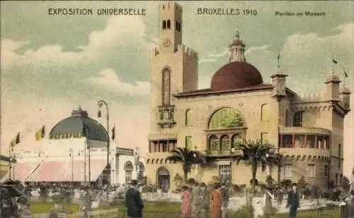 Ak Brüssel Brüssel, Weltausstellung 1910, Monaco-Pavillon