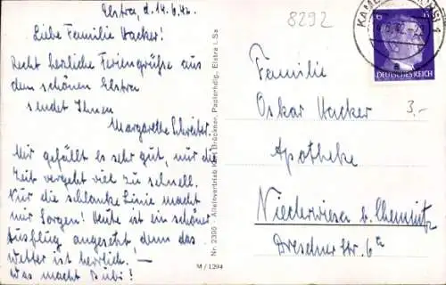 Ak Elstra in der Oberlausitz Sachsen, Totalansicht