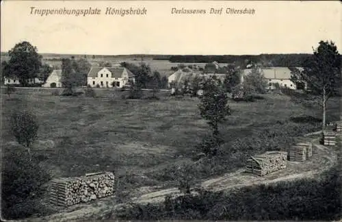 Ak Königsbrück in der Oberlausitz, Truppenübungsplatz, Verlassenes Dorf Otterschütz