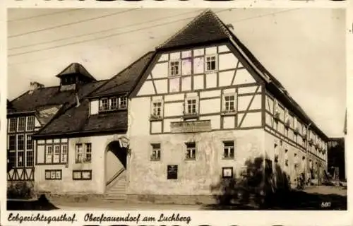 Ak Oberfrauendorf Glashütte im Osterzgebirge, Erbgerichtsgasthof, Inh. Erich Flemming