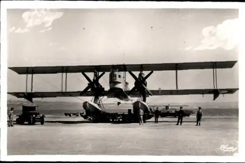 Ak Französisches Militärflugzeug, Wasserflugzeug Goliath