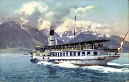 Ak Genf Kanton Schweiz, Lac Leman, Bateau "La Suisse"