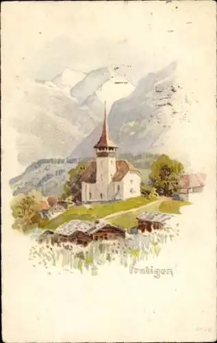 Künstler Litho Frutigen Kanton Bern, Kirche