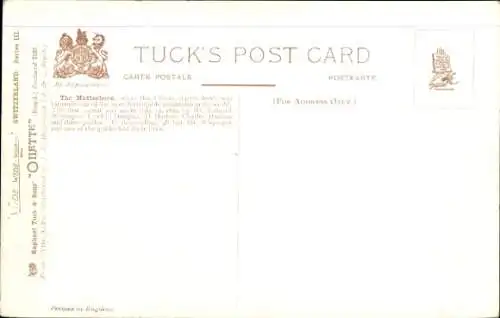 Künstler Ak Zermatt Kanton Wallis, Matterhorn