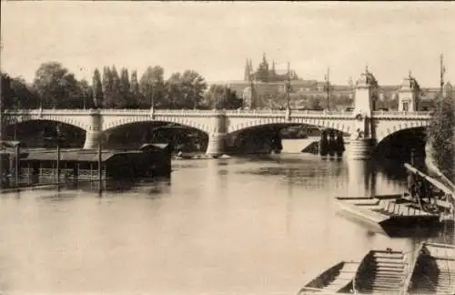 Ak Praha Prag Tschechien, neue Brücke von Kaiser Franziskus