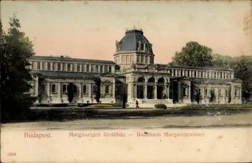 Ak Budapest Ungarn, Badehaus Margareteninsel