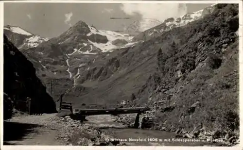 Ak Nassfeld bei Bad Gastein Salzburg Österreich, Valeriehaus mit Schlapperebenspitze