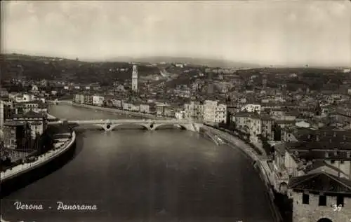 Ak Verona Venetien, Panoramablick