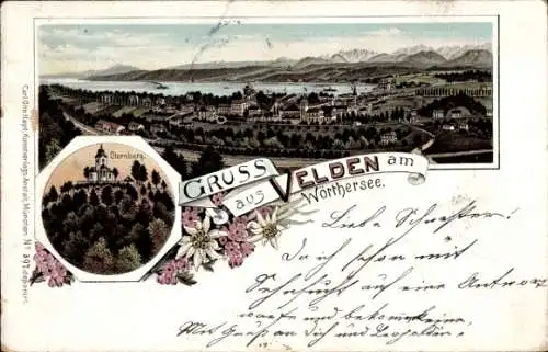 Litho Velden am Wörthersee in Kärnten, Sternberg, Panorama