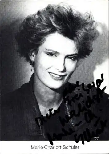 Ak Schauspielerin Marie-Charlott Schüler, Portrait, Autogramm