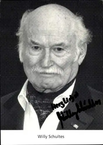 Ak Schauspieler Will Schultes, Portrait, Autogramm