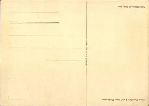 Künstler Ak  Salondampfer, Bodensee