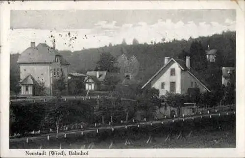 Ak Neustadt an der Wied, Bahnhof