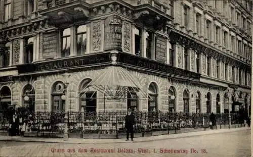 Ak Wien 1. Innere Stadt Österreich, Restaurant Boldzs, Schottenring 18
