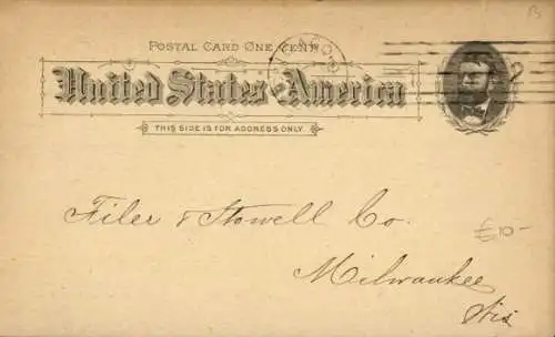 Vorläufer Ak Chicago Illinois USA, Crescent Steel Co., Order receipt, 1892