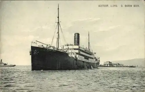 Ak Dampfer Baron Beck, Österreichischer Lloyd