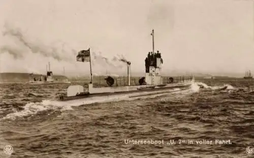 Ak Deutsches Unterseeboot, U Boot U 7, Kaiserliche Marine, NPG