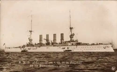 Ak Deutsches Kriegsschiff, SMS Scharnhorst, Großer Kreuzer