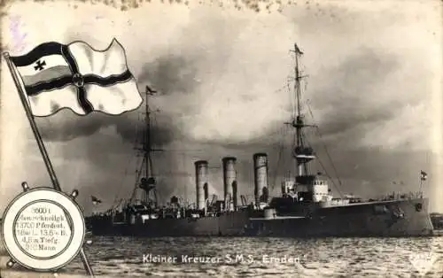 Ak Deutsches Kriegsschiff, SMS Emden, Kleiner Kreuzer