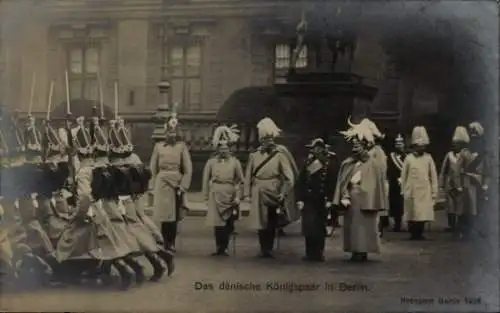 Ak Das dänische Königspaar in Berlin, Kaiser Wilhelm II., Christian X.