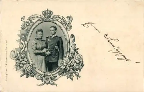 Ak Prinzessin Pauline von Württemberg, Friedrich zu Wied