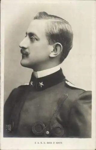 Ak Emanuel Philibert von Savoyen-Aosta, Portrait, Profilansicht