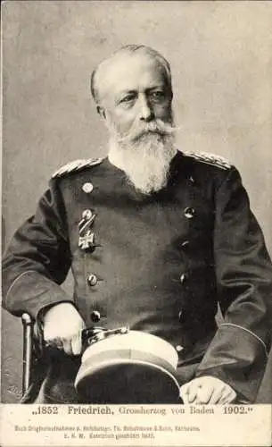 Ak Großherzog Friedrich von Baden, Portrait