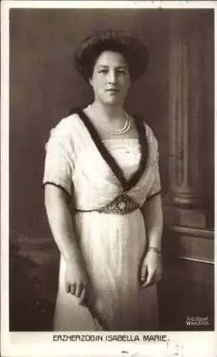 Ak Erzherzogin Isabella Marie, Portrait