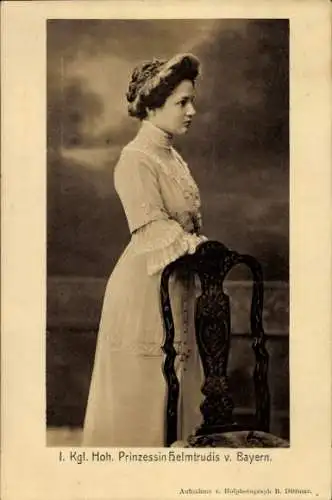 Ak Prinzessin Helmtrudis von Bayern, Tochter von Ludwig III, Portrait