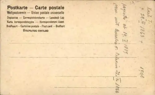 Ak Karl I, König von Portugal, Portrait, NPG 266 24