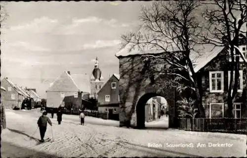 Ak Brilon im Sauerland, Derkertor, Winter, Ski