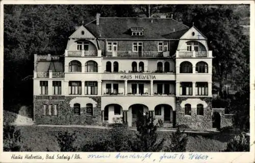 Ak Bad Salzig Boppard am Rhein, Haus Helvetia