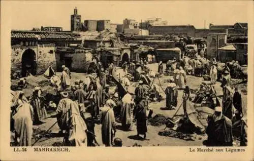 Ak Marrakesch, Der Gemüsemarkt