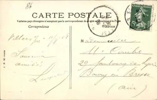 Ak Villers sur Mer Calvados, Burgonde, Promenade