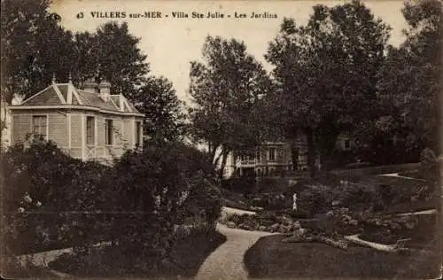 Ak Villers sur Mer Calvados, Villa Sainte Julie, Garten